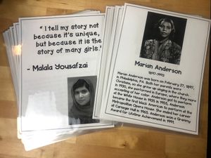 Faith in Literacy Inspirational Women's History Wall Decor Poster Set 