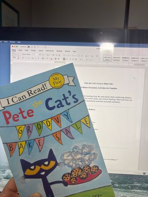 Pete the Cat's Groovy Bake Sale FREE At-Home Extension Activities for Families