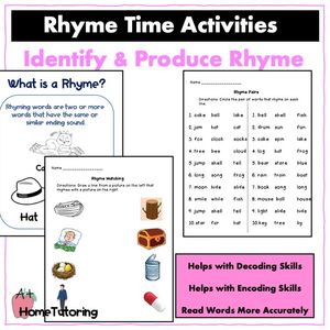 Rhyme Time Activities Packet