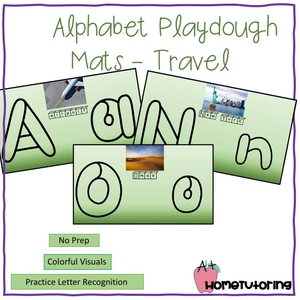 Alphabet Playdough Mats - Places Theme