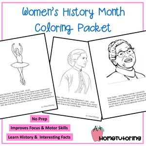 Women&#x27;s History Month Coloring Packet