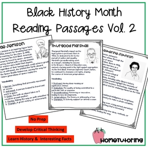 Black History Month Comprehension Passages Vol. 2