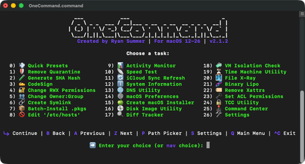 OneCommand (macOS Terminal Command)