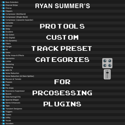 Pro Tools Custom Track Preset Categories (For Processing Plugins)