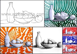 Shading a still life: worksheet