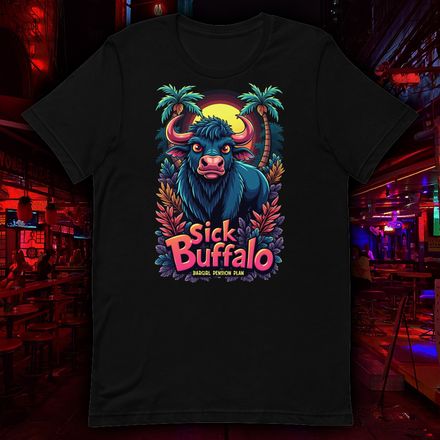 Sick Buffalo Bargirl Pension Plan Funny T-Shirt