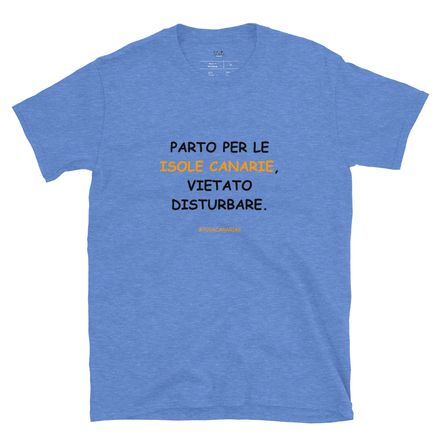 T-shirt in nero: Parto per le Isole Canarie, vietato disturbare
