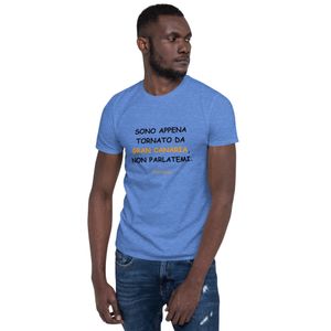 T-shirt in nero: Sono appena tornato da Gran Canaria, non parlatemi.