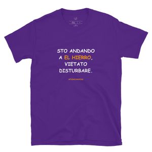 T-shirt in bianco: Sto andando a El Hierro, vietato disturbare.
