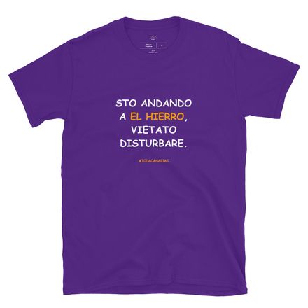 T-shirt in bianco: Sto andando a El Hierro, vietato disturbare.