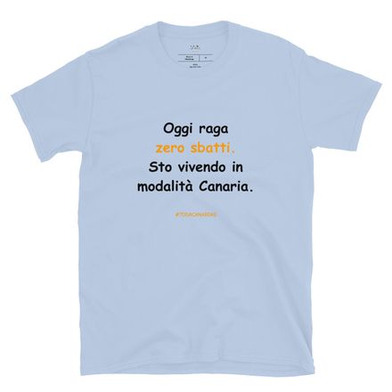 Tenerife T-shirt in nero: Oggi raga zero sbatti. Sto vivendo in modalità Canaria