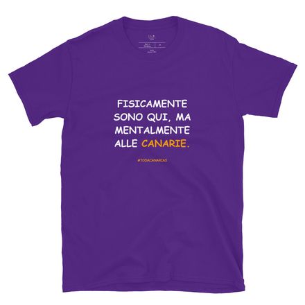 T-shirt in bianco: Fisicamente sono qui, ma mentalmente alle Canarie.