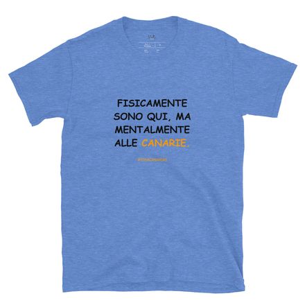 T-shirt in nero: Fisicamente sono qui, ma mentalmente alle Canarie.