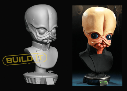 Cantina band member sideshow style bust files cut and uncut