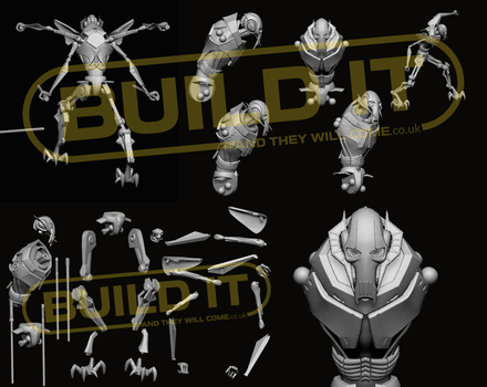 General Grievous full size 3d model cut and uncut files stl