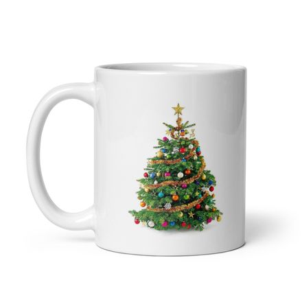 11 Oz Mug with Merry Christmas Tree image