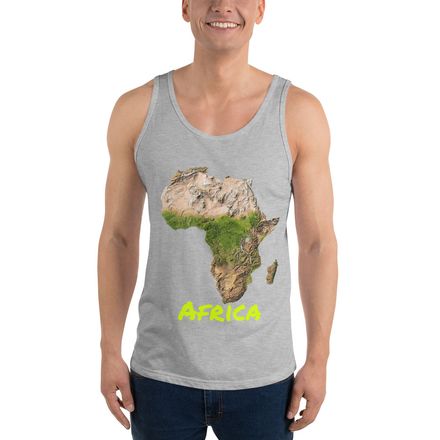 Staple Tank Top with Africa Topographic Land