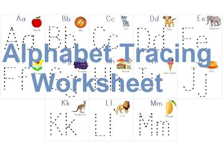 Preschool Alphabet Tracing Worksheet