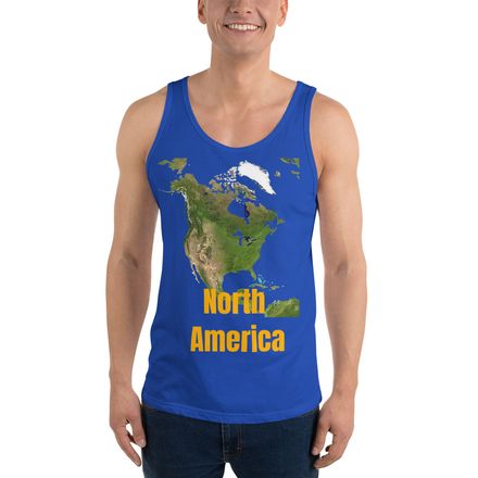 Staple Tank Top with North America Topographic Land
