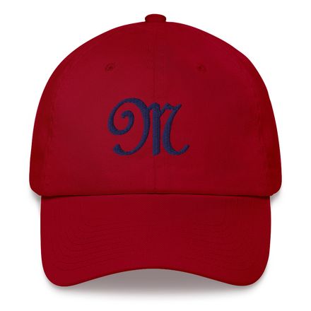 Hat with navy label &quot;M&quot;