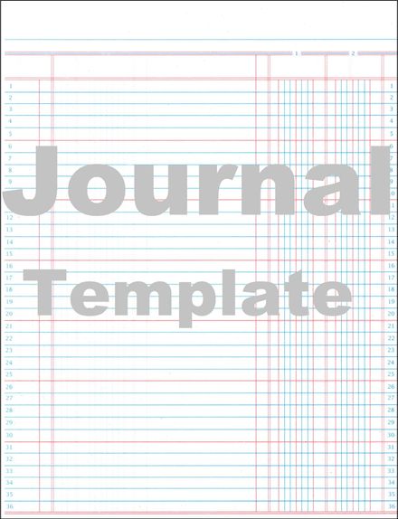Journal Sheet Template 