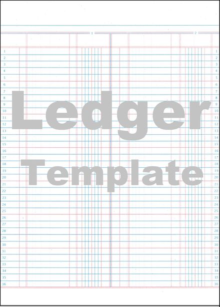Ledger sheet template