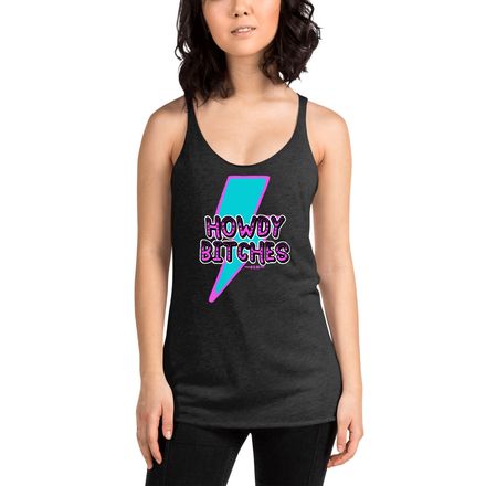 Howdy B****** Neon Racerback Tank