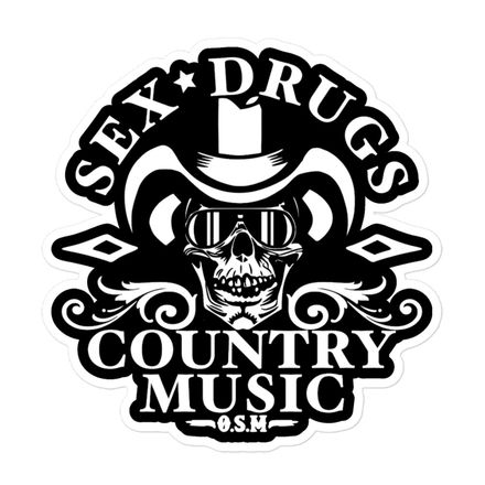 Sex, Drugs, Country Music Decal  