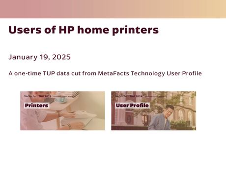 Users of HP home printers - a one-time TUP data cut