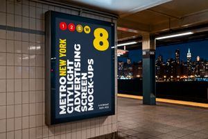 8 New York Metro Citylight Advertising Screen Mock-Up 1