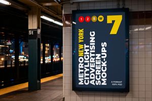 7 New York Metro Citylight Advertising Screen Mock-Up 4