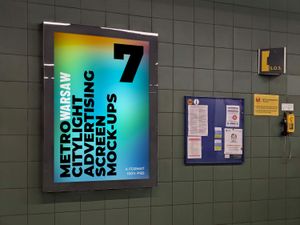 7 Warsaw Metro Citylight Advertising Screen Mock-Up 8