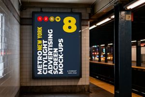 8 New York Metro Citylight Advertising Screen Mock-Up 2