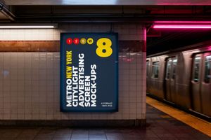 8 New York Metro Citylight Advertising Screen Mock-Up 3