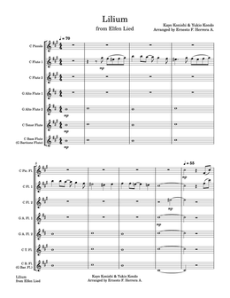 Lilium (from Elfen Lied) for flute ensemble