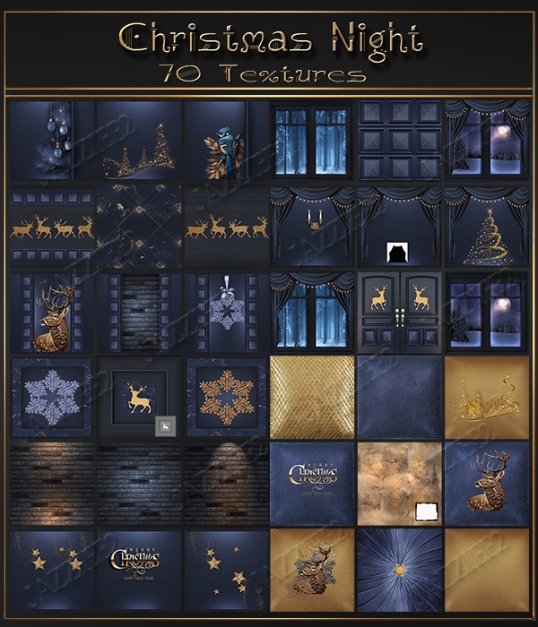 Christmas Night 70 Textures 