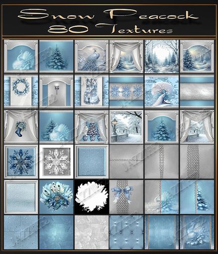 Snow Peacock 80 Textures