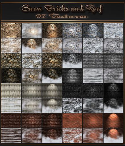 Snow Bricks and Roof 97 Textures