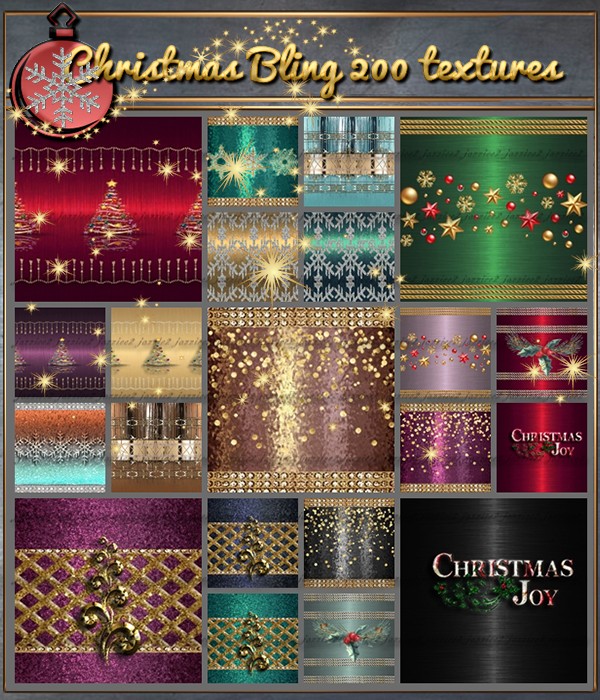Christmas Bling 200 Textures 