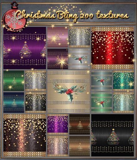 Christmas Bling 200 Textures 