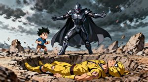 Super Dead Man comedy script about superheroes and villains for 7 actors