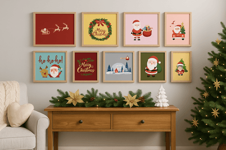 Christmas Wall Art Bundle|25 Printable Holiday Posters|Festive Digital Prints for Instant Download