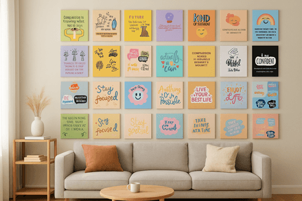 Motivational Wall Art Bundle | 25 Inspirational Printable Quotes for Office, Home &amp; Classroom