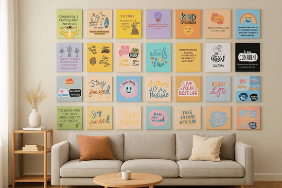 Motivational Wall Art Bundle | 25 Inspirational Printable Quotes for Office, Home &amp; Classroom