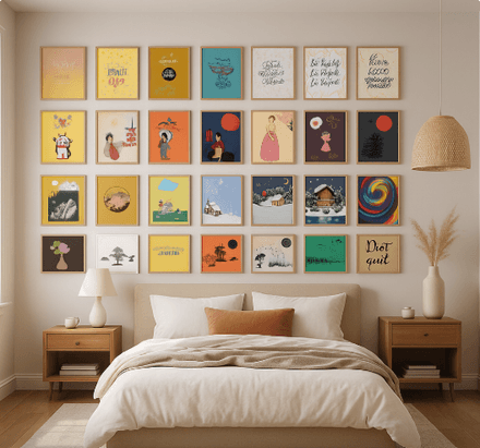 Eclectic Wall Art Bundle | 30 Unique Digital Prints with Quotes, Asian Art, Nature &amp; Whimsical Theme