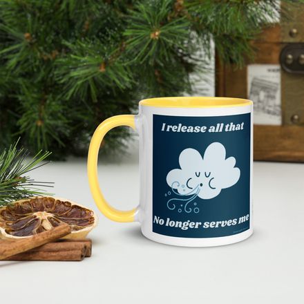 &quot;I Release All&quot; Tranquil Affirmation Coffee Mug