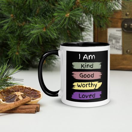 I Am: Paint Stroke Affirmation Coffee Mug