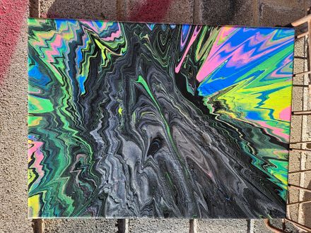 Shamanic Vibrations: 9x12 Reiki-Infused Shaman Stone Energy Acrylic Painting