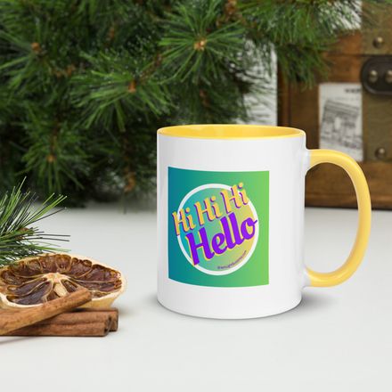 Hi Hi Hi Hello - Vibrant Greeting Coffee Mug 