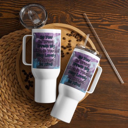 Be You: Inspirational Travel Mug with Motivational Quotes